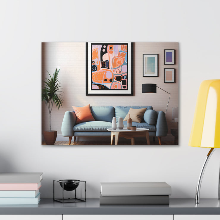 Abstract Art and Couch Canvas Gallery Wraps