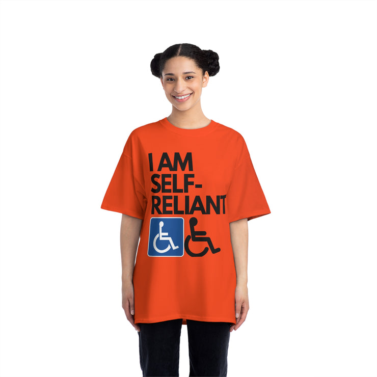 I am Self- Reliant Wheelchair Handy Capable Beefy-T®  Short-Sleeve T-Shirt