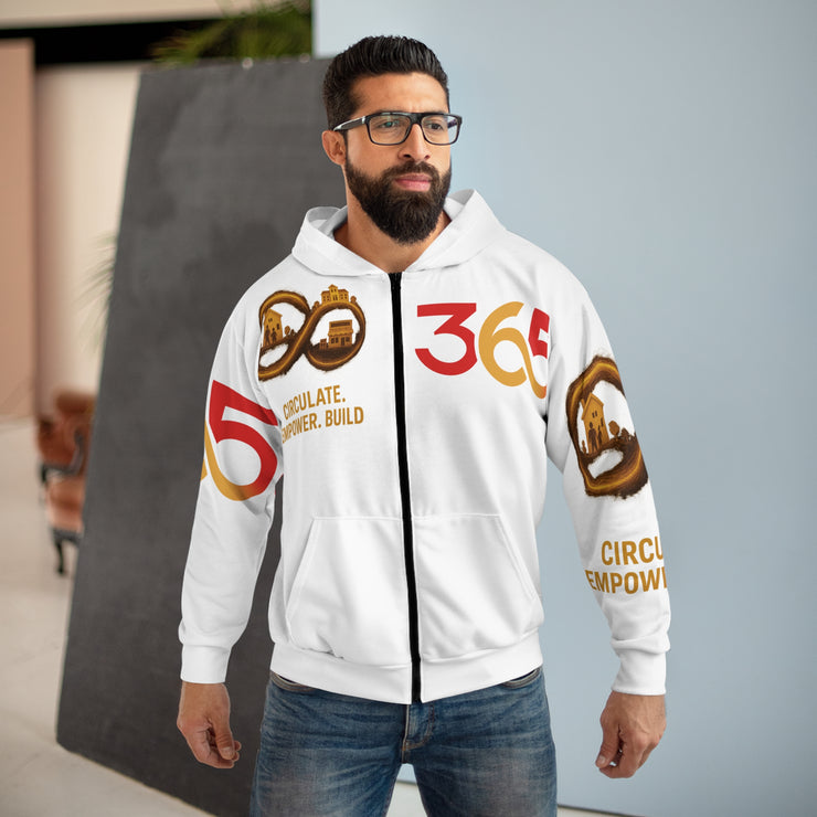 FBA Economy: 365 Strong Zip-Up (AOP) Hoodie | Circulate. Empower. Build