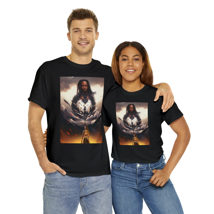 Afro Futuristic Man Unisex Heavy Cotton Tee