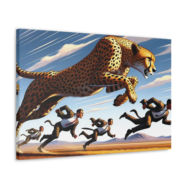 Dynamic Chase: Power & Precision - Abstract Jaguar Art Print