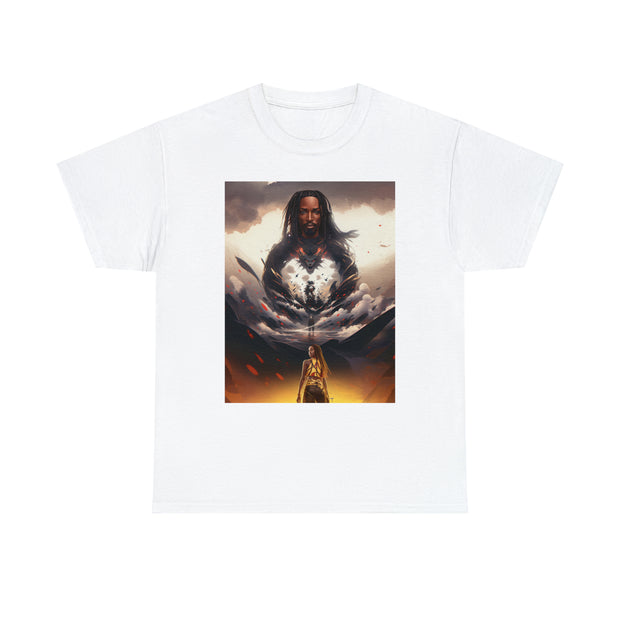 Afro Futuristic Man Unisex Heavy Cotton Tee