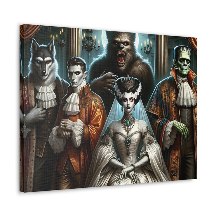 Gothic Gathering: An Enigmatic Court Canvas Gallery Wraps