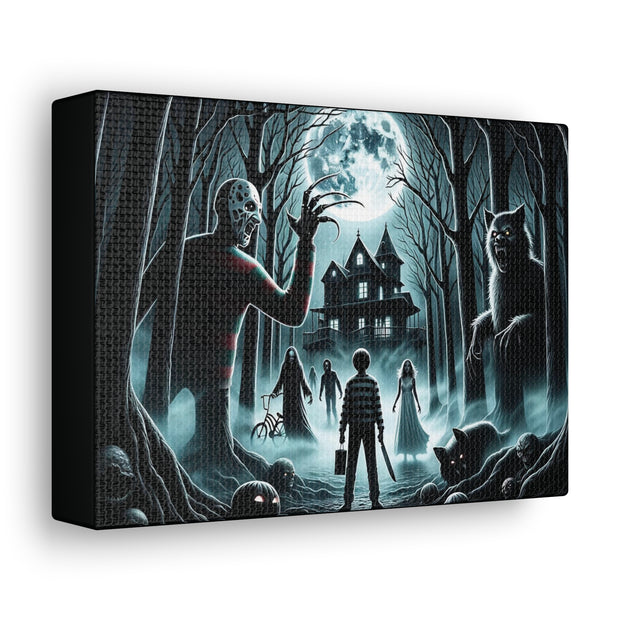 Scariest Movie Mashup Digital Art Canvas Gallery Wraps