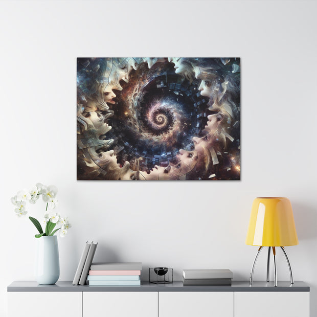 Hypnotic Whirlpool, Fragmented Portraits Canvas Gallery Wraps