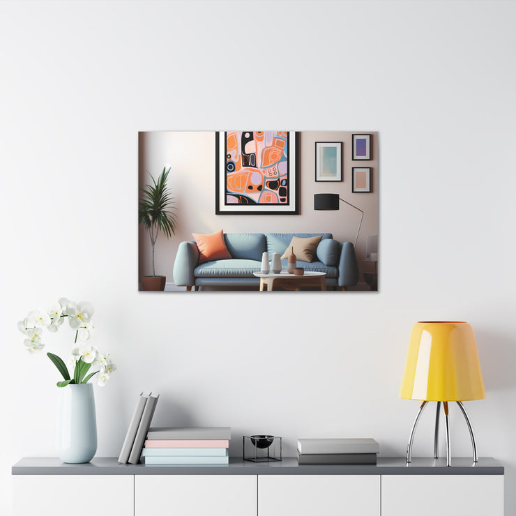 Abstract Art and Couch Canvas Gallery Wraps