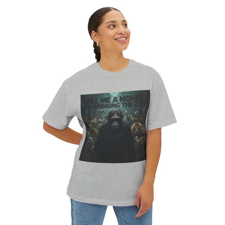 Call Me a Monkey, I’m Bringing the Zoo – Statement Tee by Mucho Art