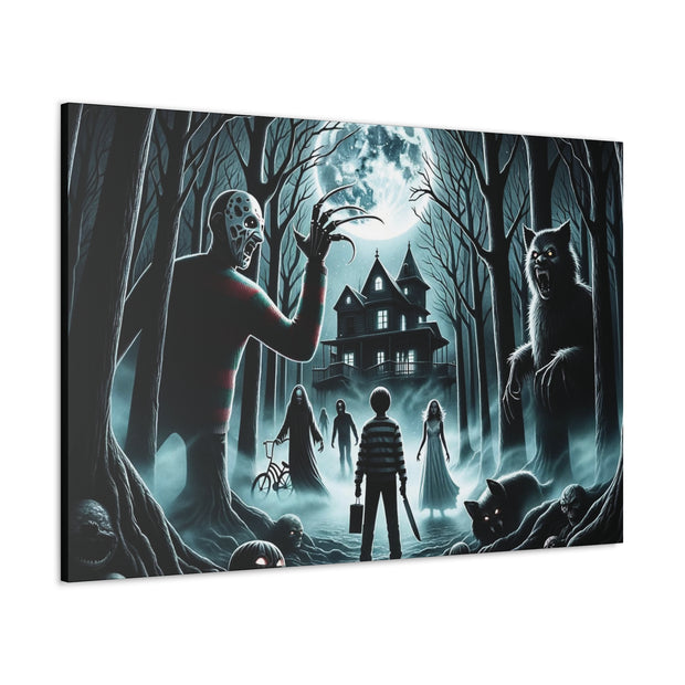 Scariest Movie Mashup Digital Art Canvas Gallery Wraps