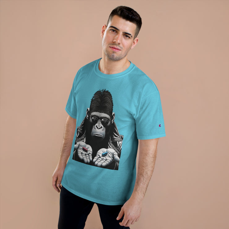 Morpheus-Inspired Ape Pill Holder High-Contrast T-Shirt