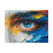 Vivid Gaze: Impasto Spectrum Eye