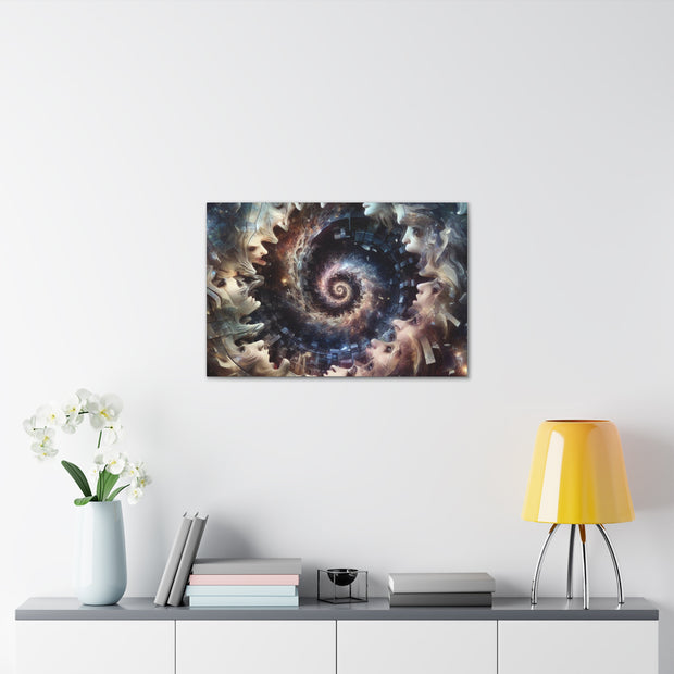 Hypnotic Whirlpool, Fragmented Portraits Canvas Gallery Wraps