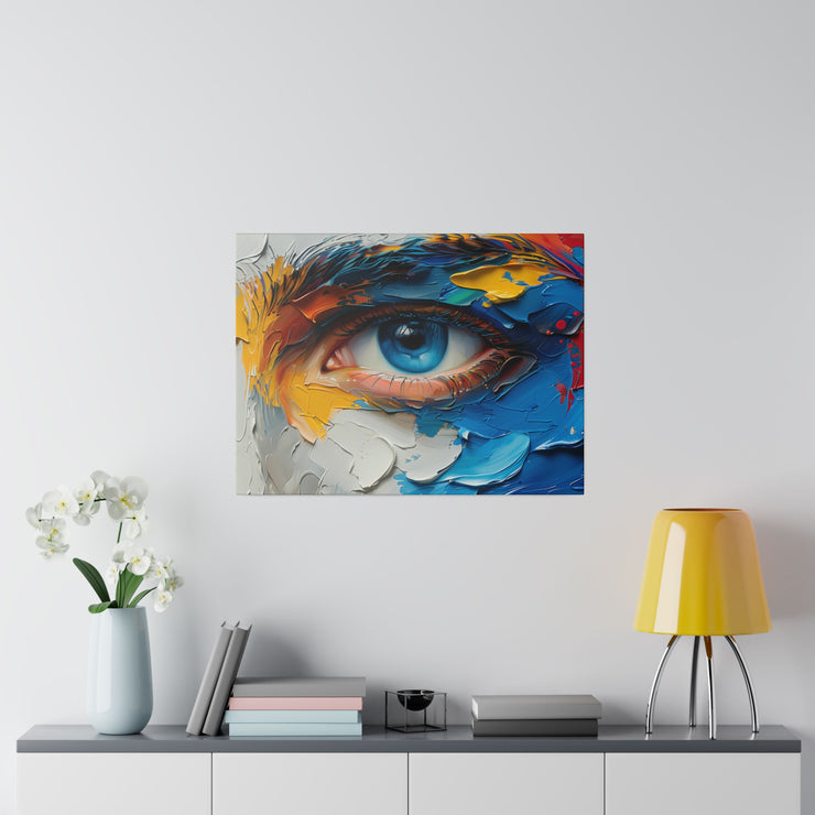 Vivid Gaze: Impasto Spectrum Eye