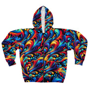 Psychedelic Swirl Zip Hoodie(AOP)