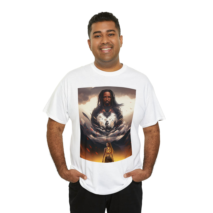 Afro Futuristic Man Unisex Heavy Cotton Tee