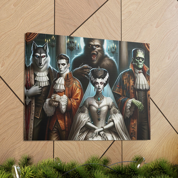 Gothic Gathering: An Enigmatic Court Canvas Gallery Wraps