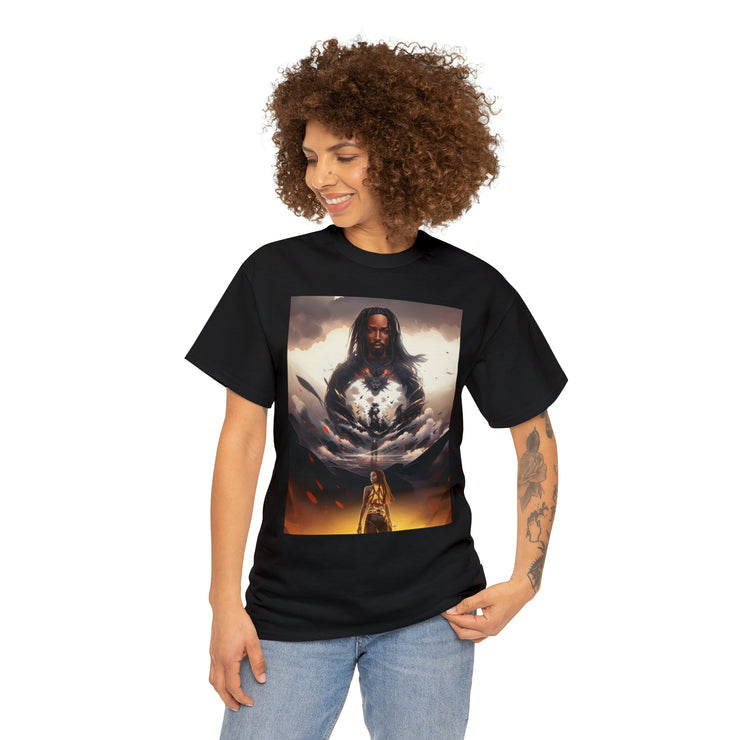 Afro Futuristic Man Unisex Heavy Cotton Tee