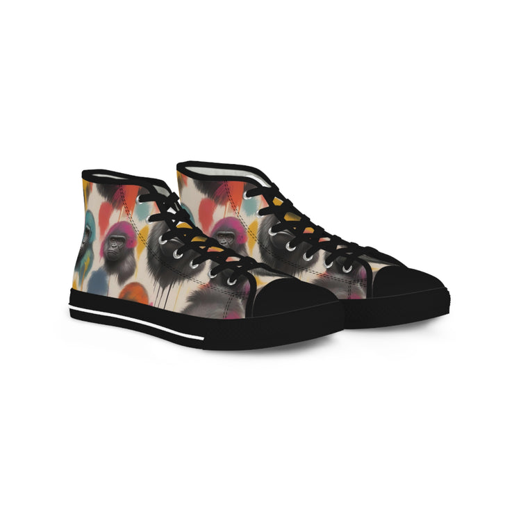 Mystic Primate: Abstract Gorilla High-Top Sneakers