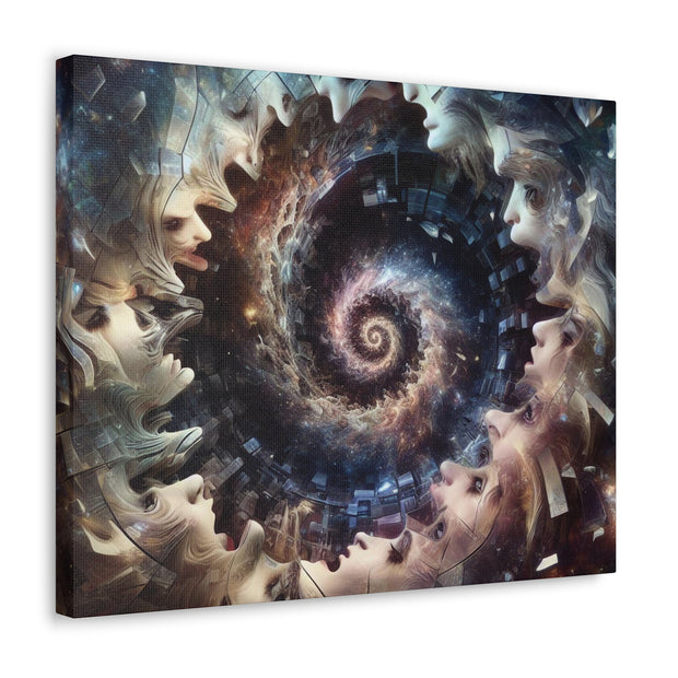 Hypnotic Whirlpool, Fragmented Portraits Canvas Gallery Wraps