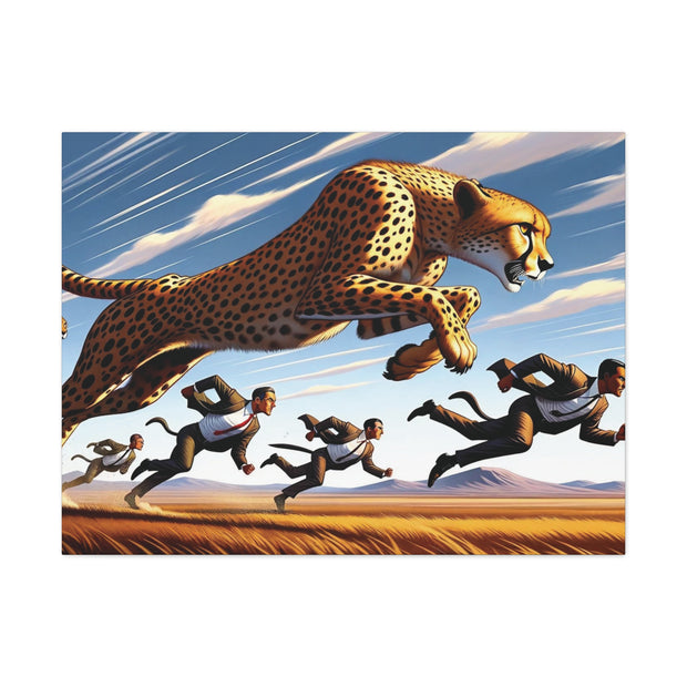 Dynamic Chase: Power & Precision - Abstract Jaguar Art Print