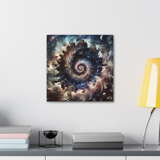 Hypnotic Whirlpool, Fragmented Portraits Canvas Gallery Wraps