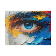 Vivid Gaze: Impasto Spectrum Eye