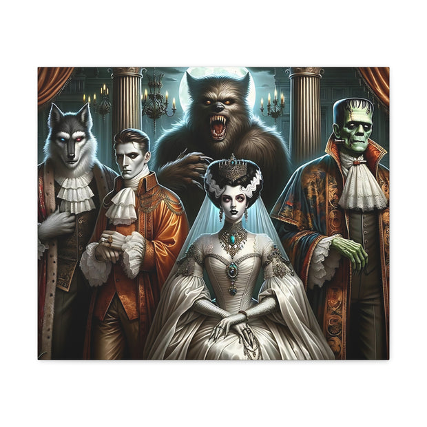 Gothic Gathering: An Enigmatic Court Canvas Gallery Wraps