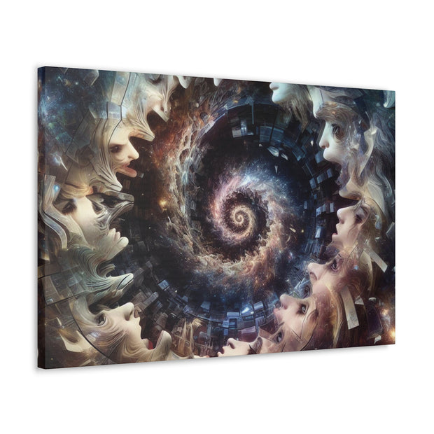 Hypnotic Whirlpool, Fragmented Portraits Canvas Gallery Wraps