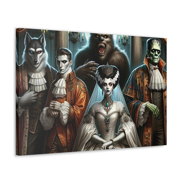 Gothic Gathering: An Enigmatic Court Canvas Gallery Wraps