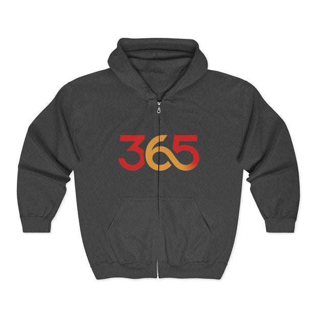 FBA Economy: 365 Strong Zip-Up Hoodie — Circulate the Power, Build the Legacy