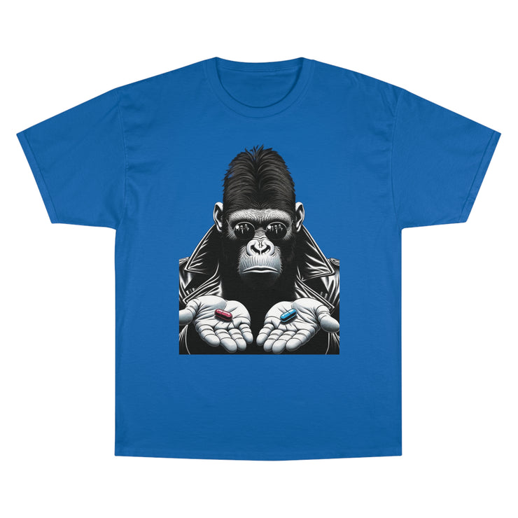 Morpheus-Inspired Ape Pill Holder High-Contrast T-Shirt