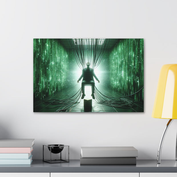 Cyber Ascension: Digital Dawn" Canvas Gallery Wraps