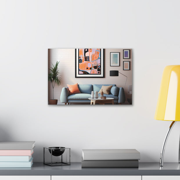 Abstract Art and Couch Canvas Gallery Wraps