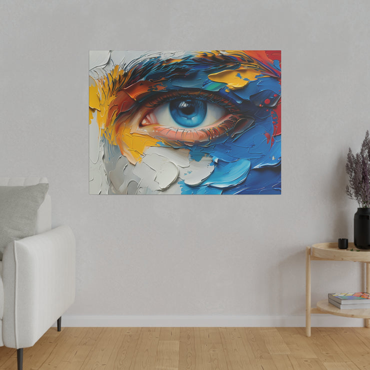 Vivid Gaze: Impasto Spectrum Eye