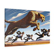 Dynamic Chase: Power & Precision - Abstract Jaguar Art Print