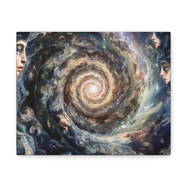 Whirlpool of Surreal Realms: Merging Portraits with Galaxies and Illusions"