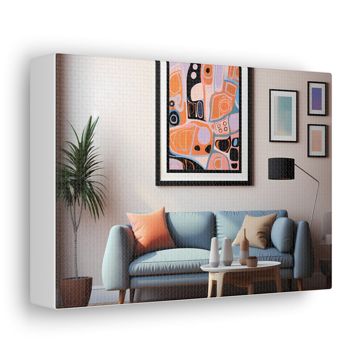 Abstract Art and Couch Canvas Gallery Wraps