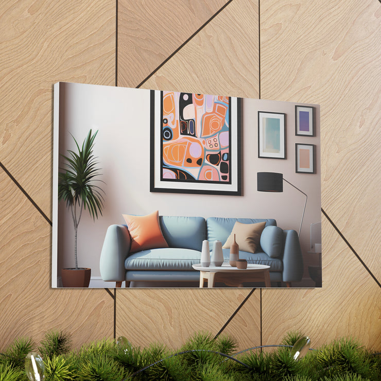 Abstract Art and Couch Canvas Gallery Wraps