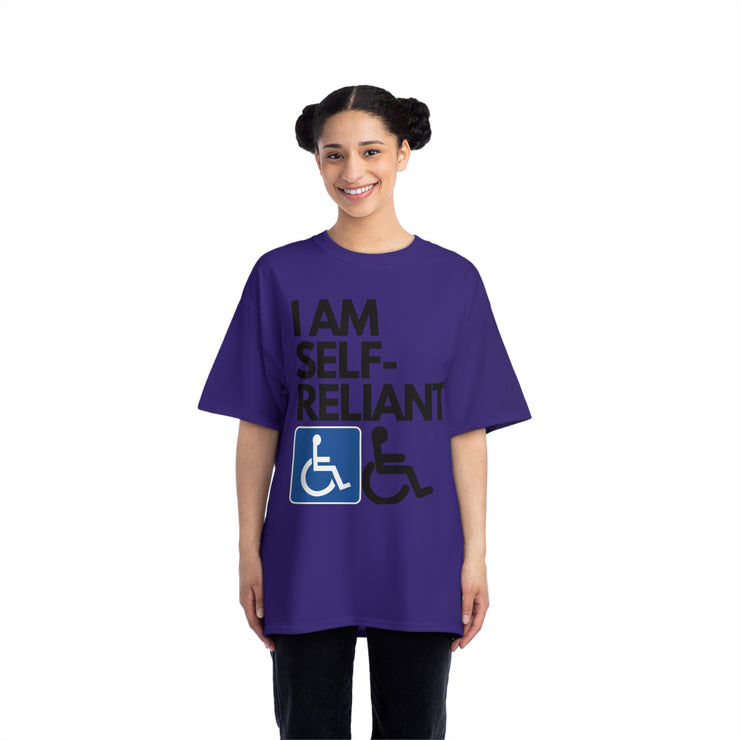 I am Self- Reliant Wheelchair Handy Capable Beefy-T®  Short-Sleeve T-Shirt