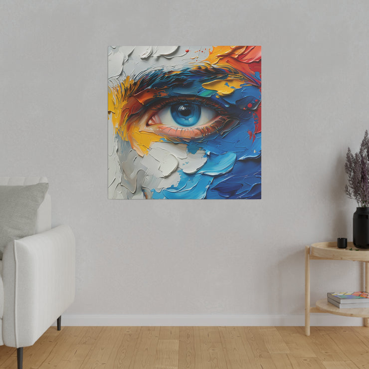 Vivid Gaze: Impasto Spectrum Eye