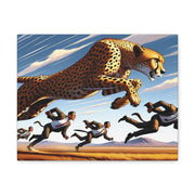 Dynamic Chase: Power & Precision - Abstract Jaguar Art Print