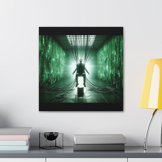 Cyber Ascension: Digital Dawn" Canvas Gallery Wraps