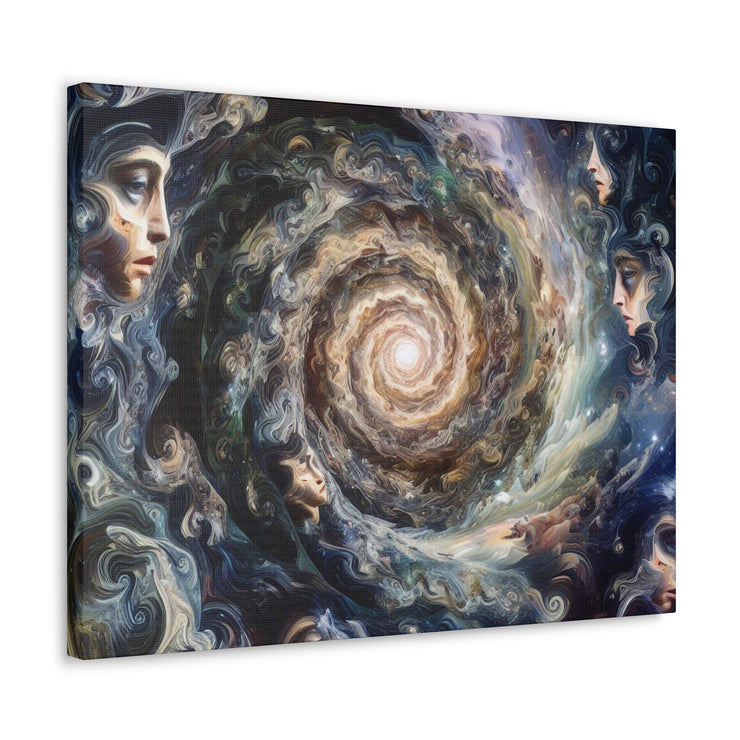 Whirlpool of Surreal Realms: Merging Portraits with Galaxies and Illusions"