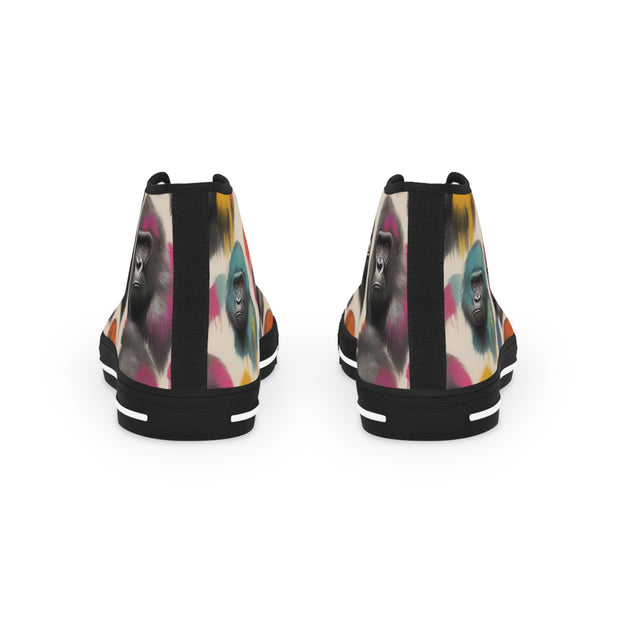 Mystic Primate: Abstract Gorilla High-Top Sneakers