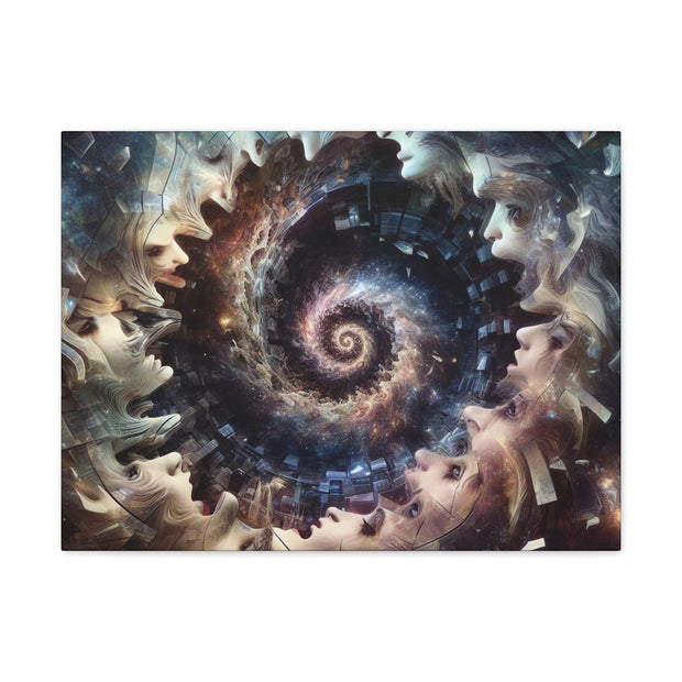 Hypnotic Whirlpool, Fragmented Portraits Canvas Gallery Wraps