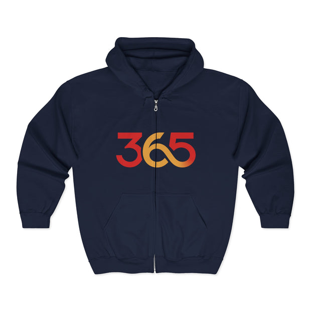 FBA Economy: 365 Strong Zip-Up Hoodie — Circulate the Power, Build the Legacy