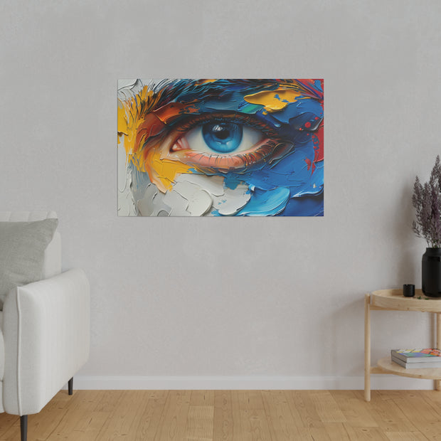 Vivid Gaze: Impasto Spectrum Eye