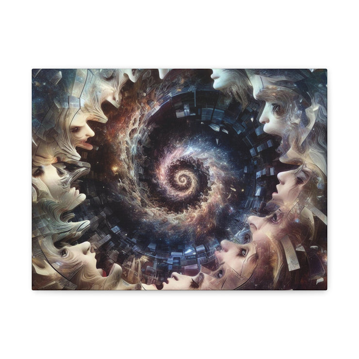 Hypnotic Whirlpool, Fragmented Portraits Canvas Gallery Wraps