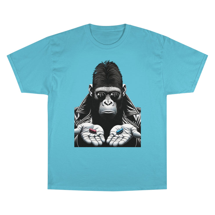 Morpheus-Inspired Ape Pill Holder High-Contrast T-Shirt