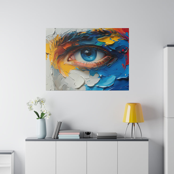 Vivid Gaze: Impasto Spectrum Eye