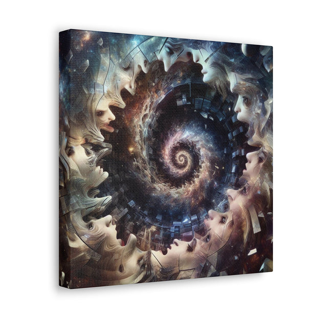 Hypnotic Whirlpool, Fragmented Portraits Canvas Gallery Wraps